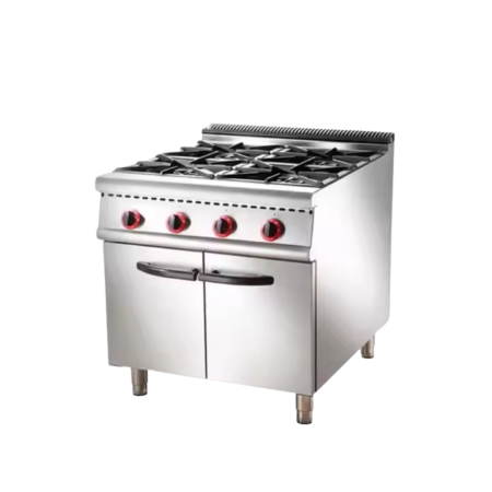 Gas 4-burner range  with cabinet
